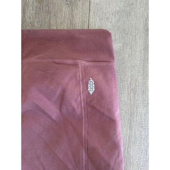 FREE PEOPLE FP MOVEMENT Mauve Pilates Leggings Medium Yoga Stretch - Picture 5 of 7